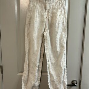 Everlane Light Cream Linen Trousers